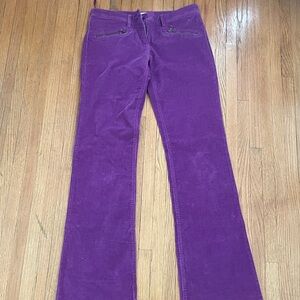 Vibrant Purple Corduroy Flared Pants -W8
